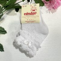 calcetín corto ceremonia blanco